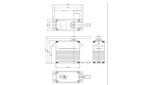 HiTEC D845WP Servo | IP67, 490 N·cm | HITEC EUROPE / MULTIPLEX